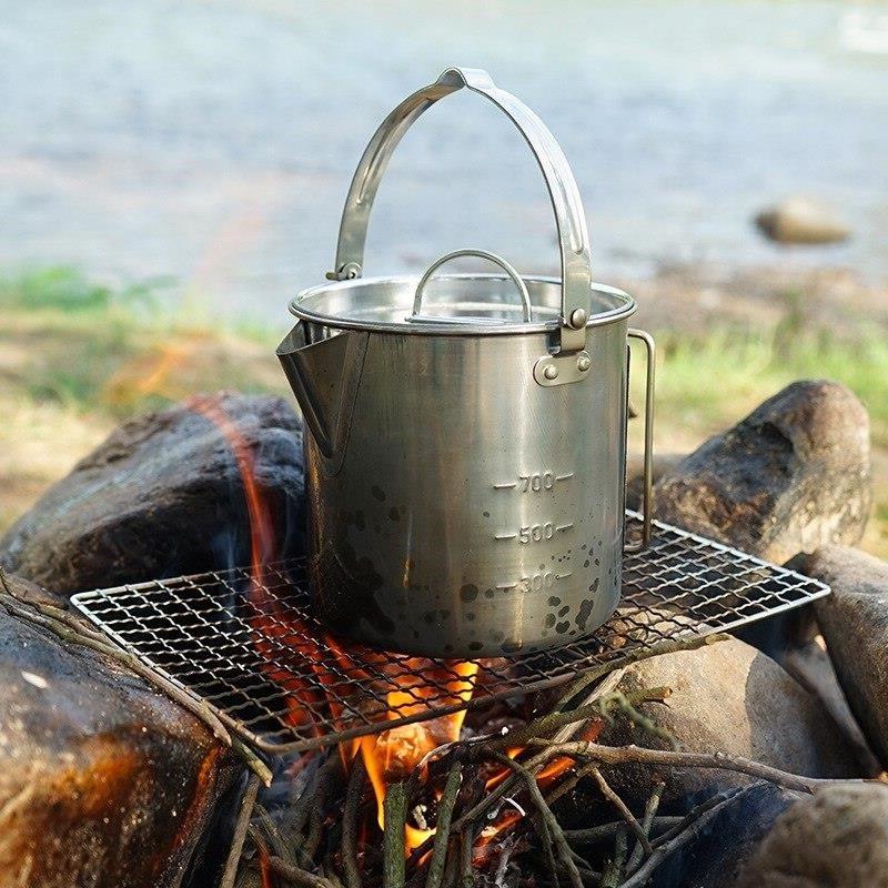 .2L Външен чайник от неръждаема стомана Чайник за катерене Преносим ...